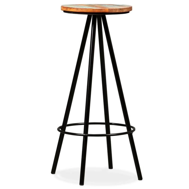 Bar stool 2pcs of solid old wood, Dining Room Furniture, Pub Stools, Modern Stool, Contemporary Seating, Fabric Upholstery Stool, Backrest Stool
