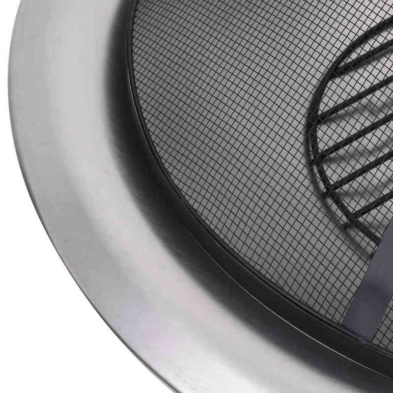 Tuinhaard – Vuurkorf – Vuurschaal - Buitenhaard – Grill – Roestvrij Staal – Inclusief Vonkenscherm – Verplaatsbaar 76 Cm