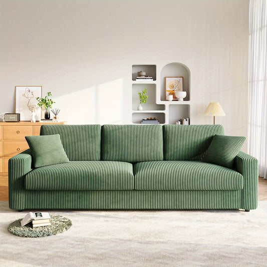 4-zits bank – hoekbank – zithoek – loungebank – tweezits bank – corduroy stof – extra breed 256 cm – verhoogde poten voor makkelijk schoonmaken
