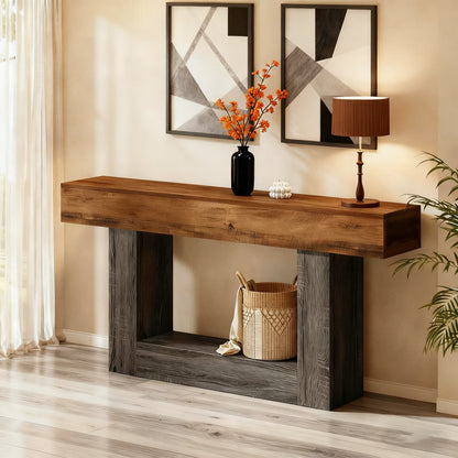 Sidetable – Consoletafel – Haltafel – Wandtafel – Dressoir – Landelijk Design – 160 cm Breed – MDF & Hout