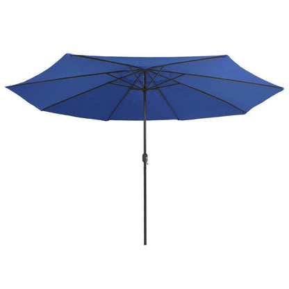 Parasol – Tuinparasol – Stokparasol – Balkonparasol – Terrasparasol – Weerbestendig – Met Metalen Mast – Ø390 cm – Blauwe Kleur