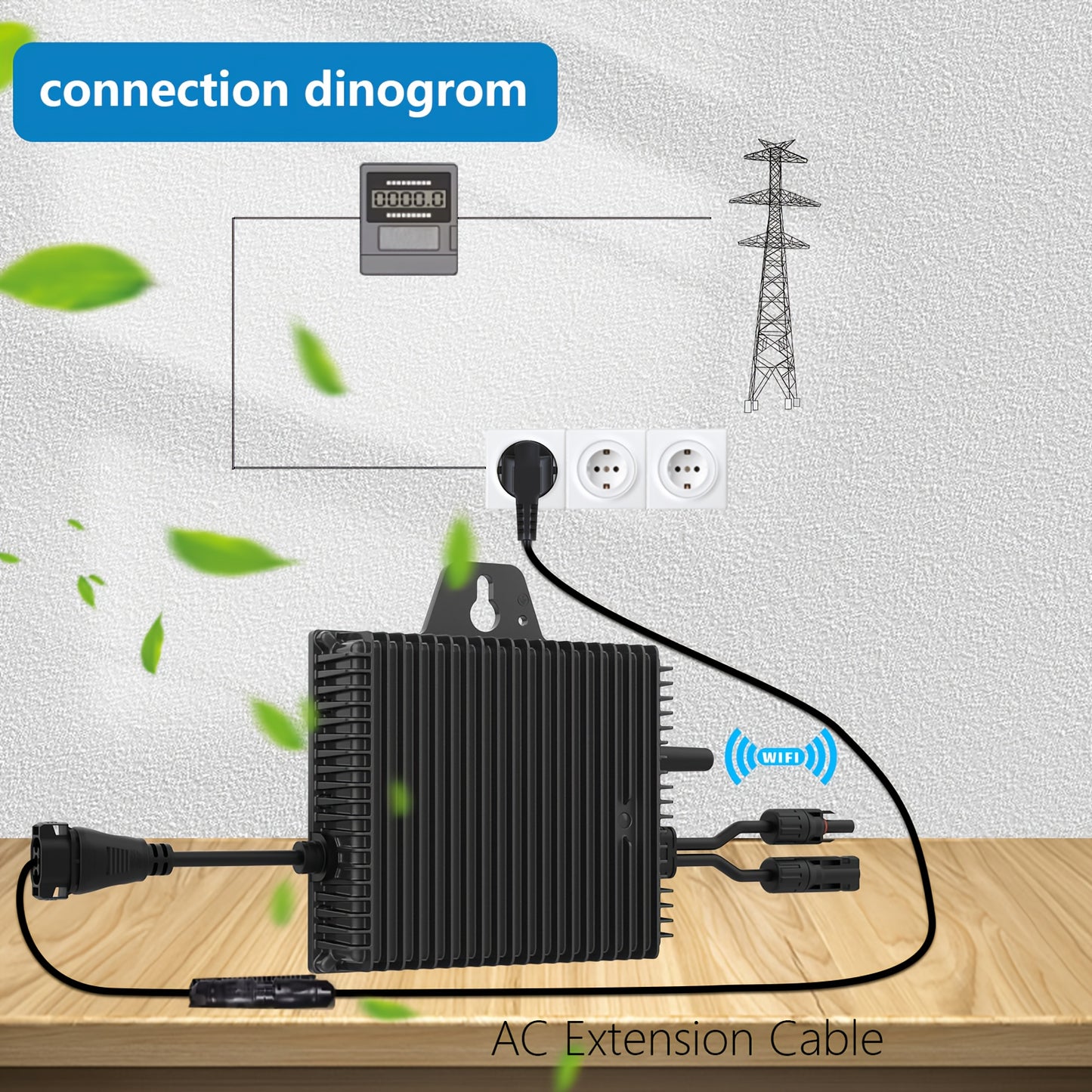Micro-omvormer – Solar Inverter – Zonnepaneel Omvormer – RV Power Supply – Off-Grid Omvormer – Compact Design – MPPT Efficiëntie