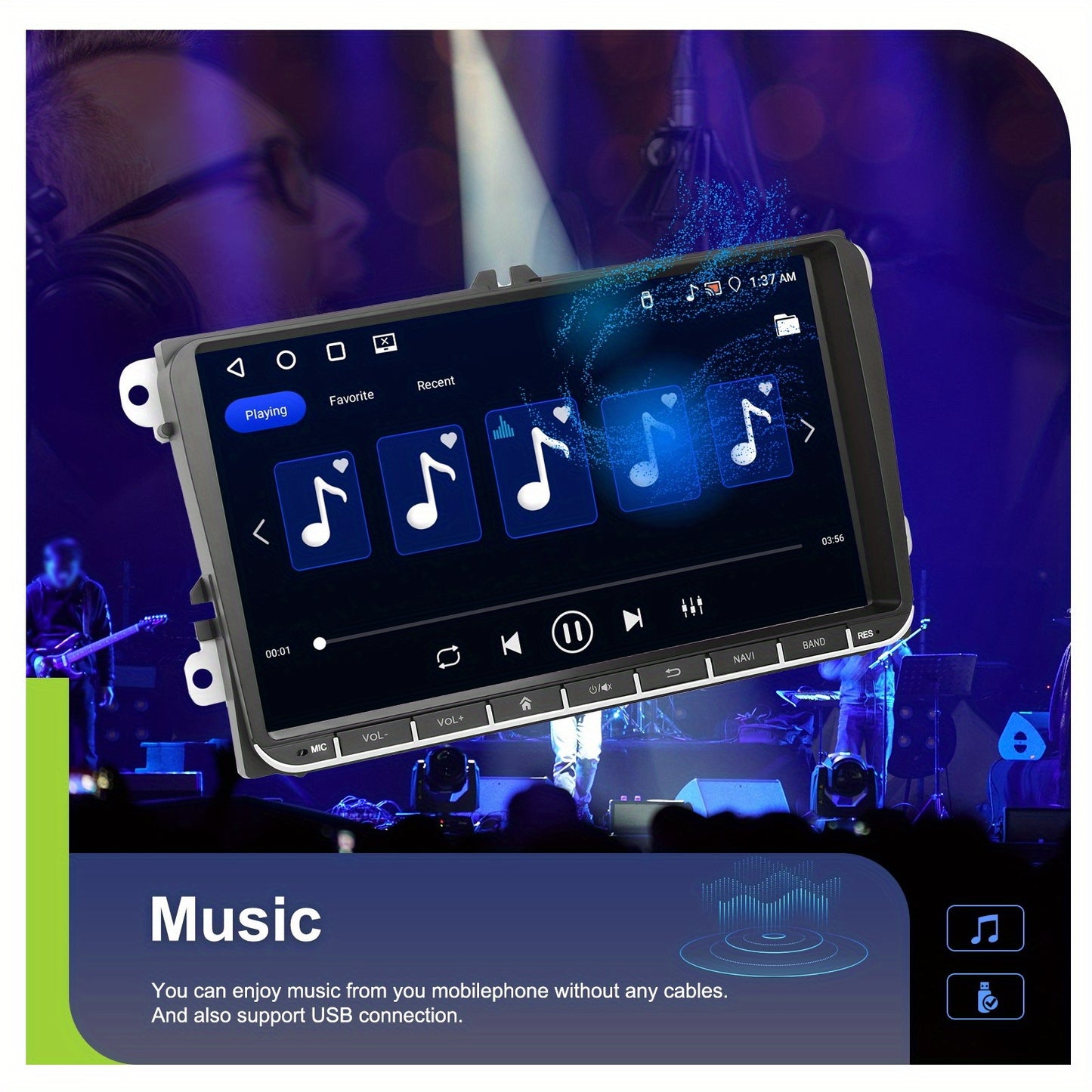 Autoradio – Auto Radio – Car Stereo – Multimedia Speler – 9 Inch HD Touchscreen – Android 15 – 4GB RAM & 64GB Opslag