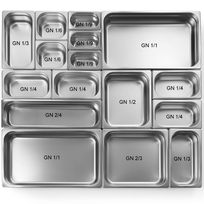 GN 2/1 Stainless Steel Container Profi Line, Height 200 mm - Hendi 801109