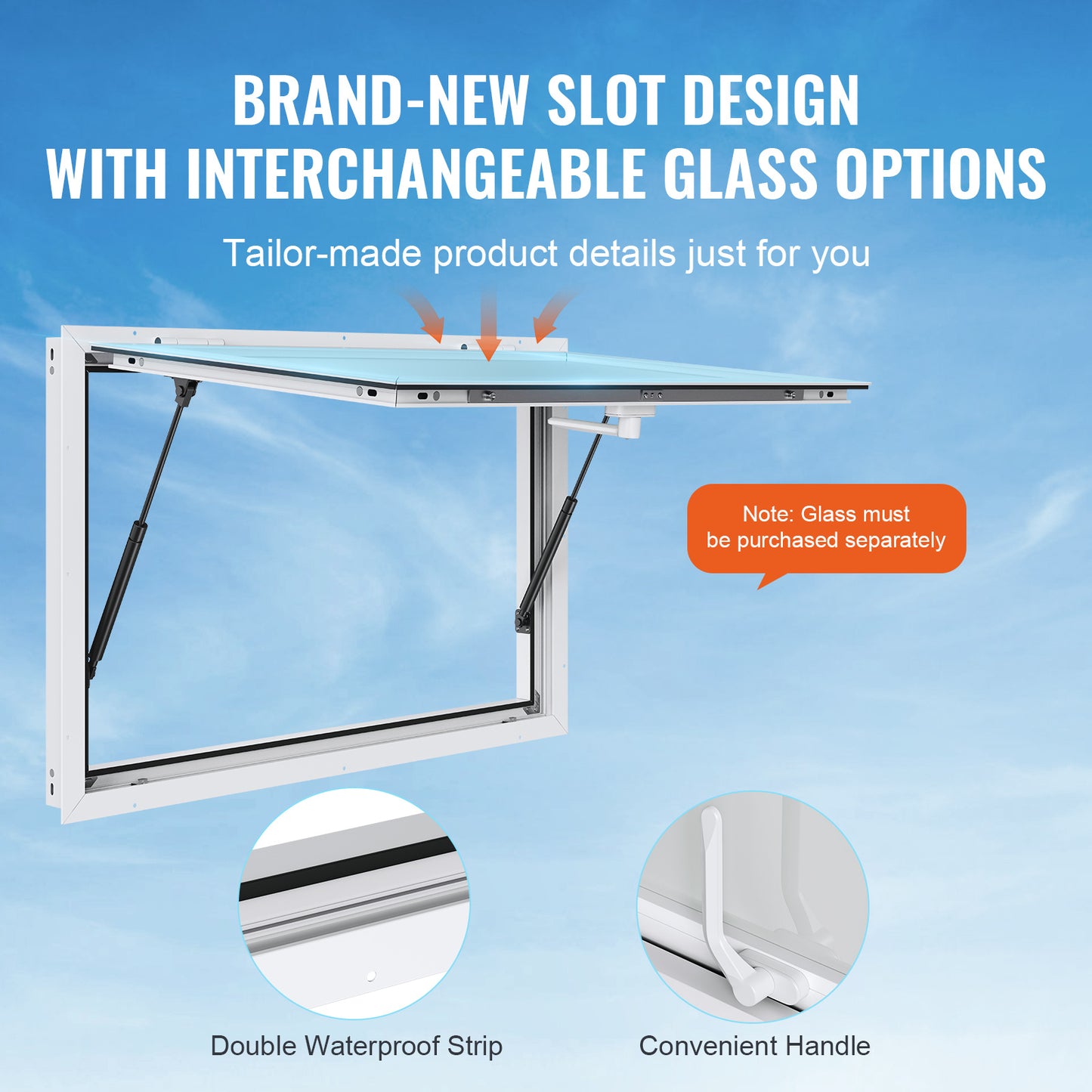 Foodtruck Luifel – Serviceraam – Verkoopkraam Raam – Mobiele Eetunit – Foodtruck Ramen – Aluminium Frame – 48"x36" Openingsmaat – Hydraulische Steunen