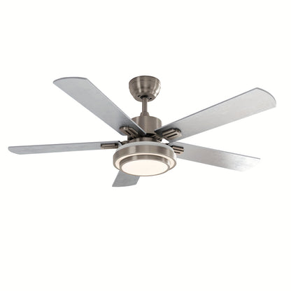 Plafondventilator – Ventilator – Plafondventilator Met Licht – Sfeerlicht – Verstelbare Ventilator – Zwarte 52 Inch – 3 Kleurtemperaturen – 6 Snelheden En Omkeerbare DC Motor