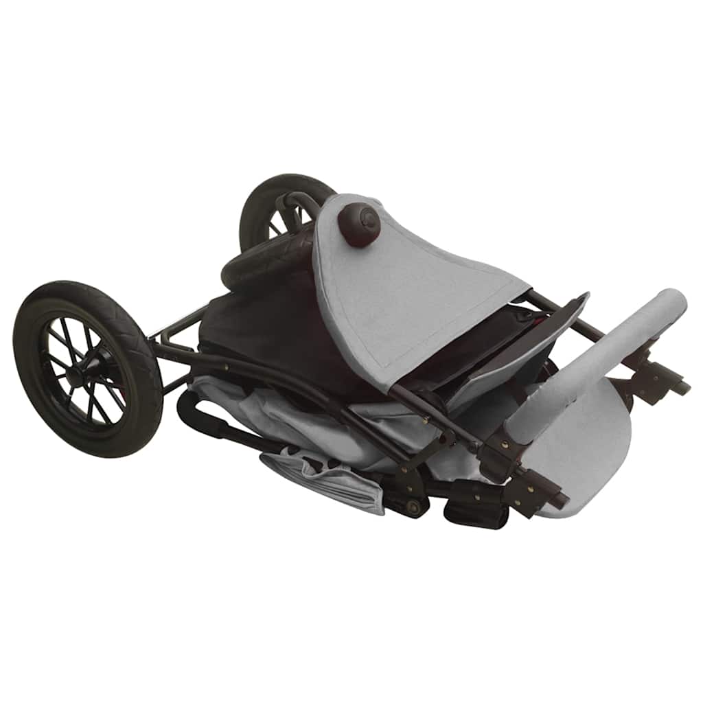 Kinderwagen – Wandelwagen – Buggy – Babywagen – Kinderbuggy – Lichtgrijs – Eénhandig Inklapbaar – Verstelbare Rugleuning