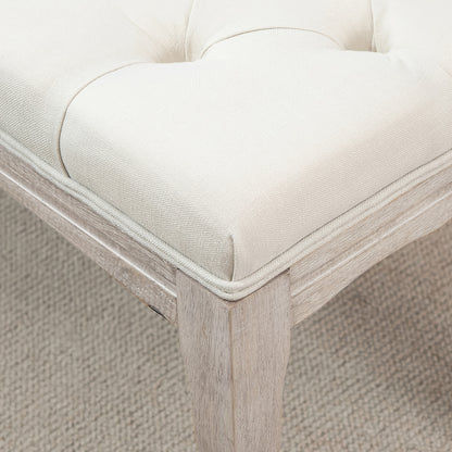Poef – Zitzak – Hocker – Ottoman – Voetenbank – Wit – Duurzaam Bamboe – Comfortabel Katoenen Kussen