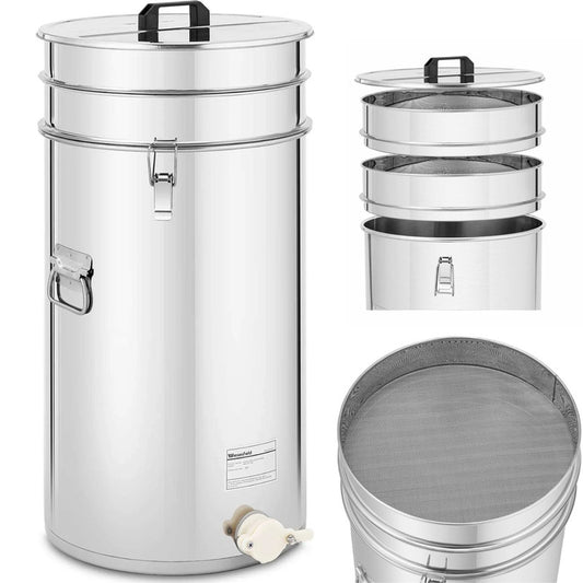 Honey Extractor with a Steel Sieve, Lid And Valve 100 L