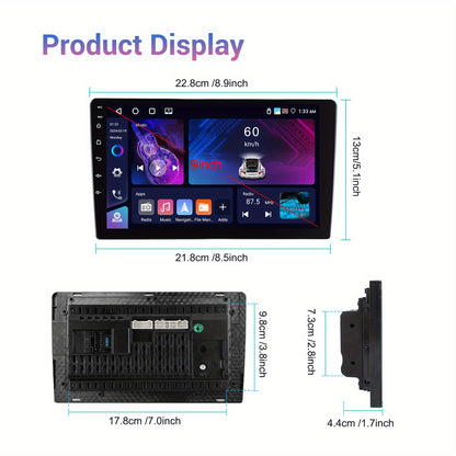 Android 15 Autoradio – Car Radio – Multimedia Speler – Navigatiesysteem – Touchscreen Radio – 9 Inch Scherm – Draadloos CarPlay & Android Auto – Inclusief AHD Achteruitrijcamera