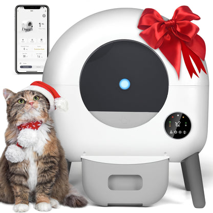 Automatische Kattenbak – Zelfreinigende Kattenbak – Elektrische Kattenbak – Kattenbak Voor Meerdere Katten – Geurloos Gebruik – Grote Capaciteit – Inclusief Afvalzakken