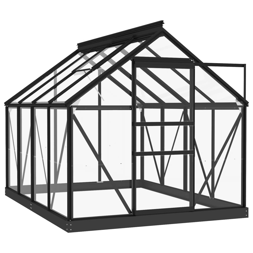 Kweekkas – Tuinkas – Broeikas – Serre – Kas – Aluminium en Staal – Glazen Wanden – 155x200x191 cm