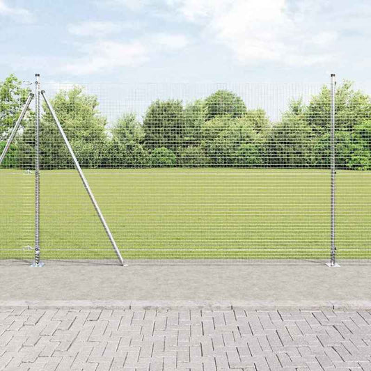 Durable Silver Steel Fence Posts Measuring 1.4 by 10 Meters.