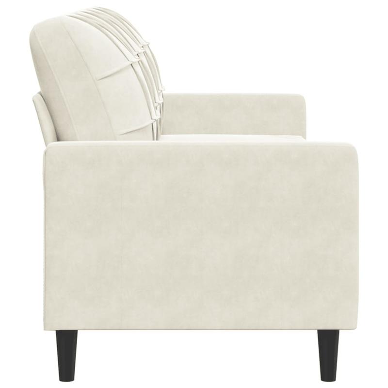 3-zits bank – hoekbank – sofa – loveseat – creme – stevig hardhouten frame – comfortabele polyurethaan kussens