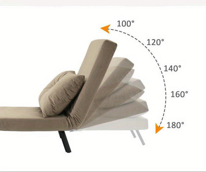 Fauteuil – Lounge Fauteuil – Stoel – Zetel – Armstoel – Compact Design – Lichtbruine Velvet Bekleding – Verstelbare Rugleuning – Stevige Zwarte Poten