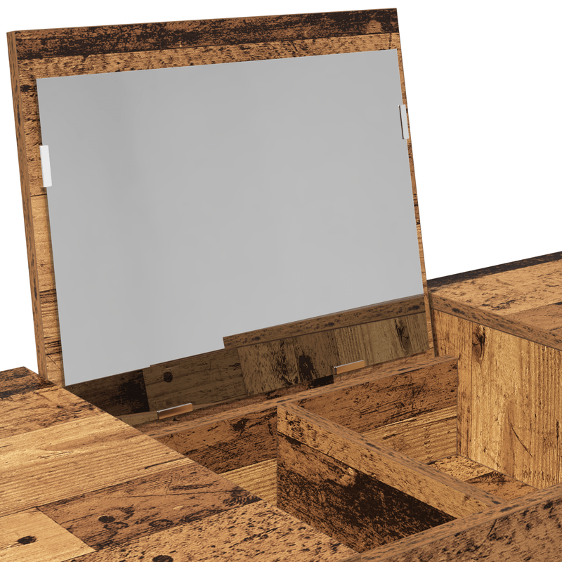 Dressing table met Mirror Old Wood 100x45x76cm