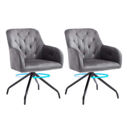 Eetkamerstoel – Stoel – Draaistoel – Kuipstoel – Armstoel – 360° Draaibaar – Velvet Bekleding Met Memory Foam