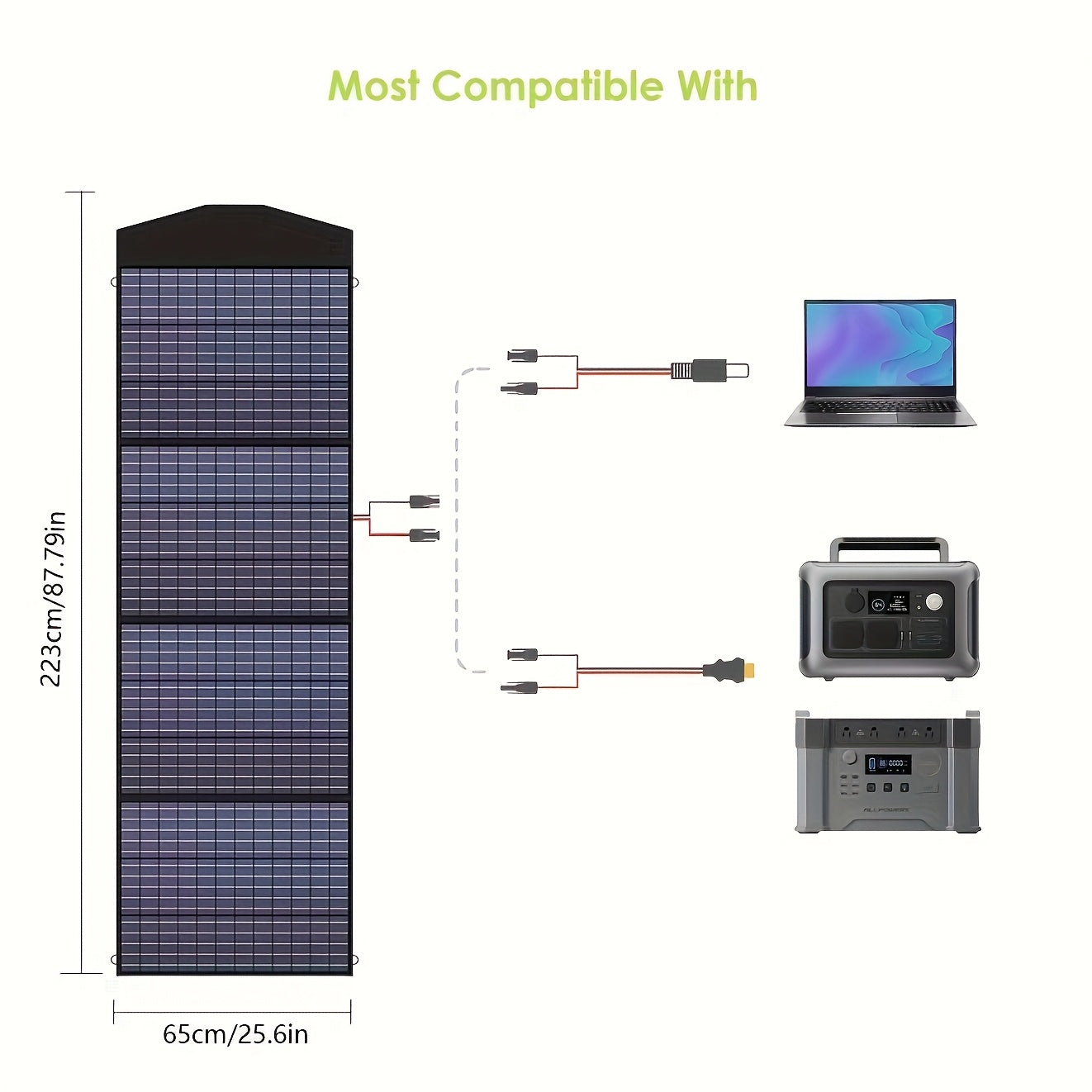 Draagbare Powerstation – Mobiele Generator – Zonne-accu – Solar Generator – Noodstroomvoorziening – 299Wh LiFePO₄ Batterij – 600W Zuivere Sinusstroom & 200W Inklapbaar Zonnepaneel