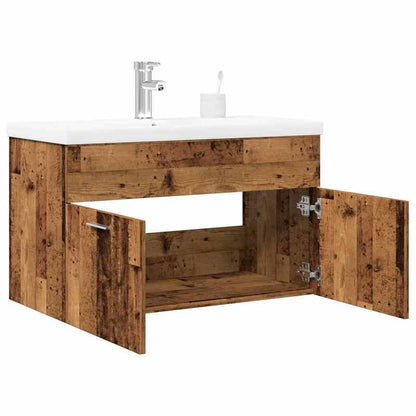 Badkamermeubelset – Badkamerkast – Opbergkast – Wastafelmeubel – Douchemeubel – Hout met Gerecyclede Houtlook – Set van 2 Stuks – Vochtbestendig & Duurzaam