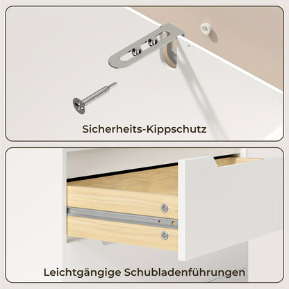 Opbergkast 6 Laden – Ladenkast – Vitrinekast – Dressoir – Sideboard – Zwart – Extra Stevig – Anti-Kantelbeveiliging