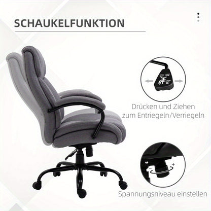 Ergonomische Bureaustoel – Bureaustoel Draaibaar – Kantoorstoel – Gamestoel – Werkstoel – Dikke Padding – Kantelbare Rugleuning