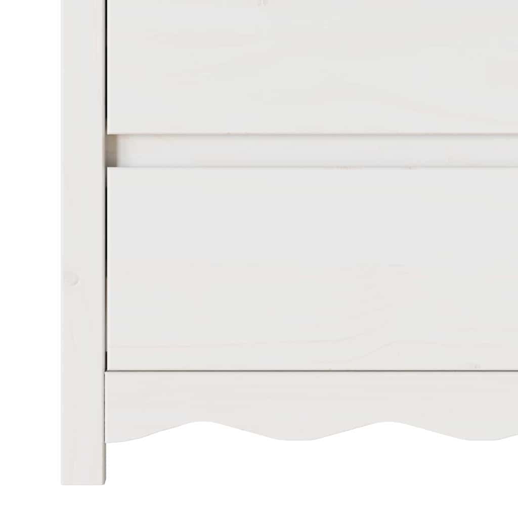 Ladenkast – Ladekast – Dressoir – Opbergkast – Kommode – 6 Ruime Lades – Hoogwaardig Natuurlijk Hout – Mat Witte Afwerking