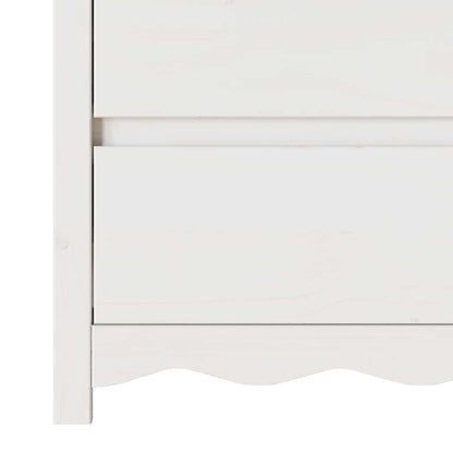 Ladenkast – Ladekast – Dressoir – Opbergkast – Kommode – 6 Ruime Lades – Hoogwaardig Natuurlijk Hout – Mat Witte Afwerking