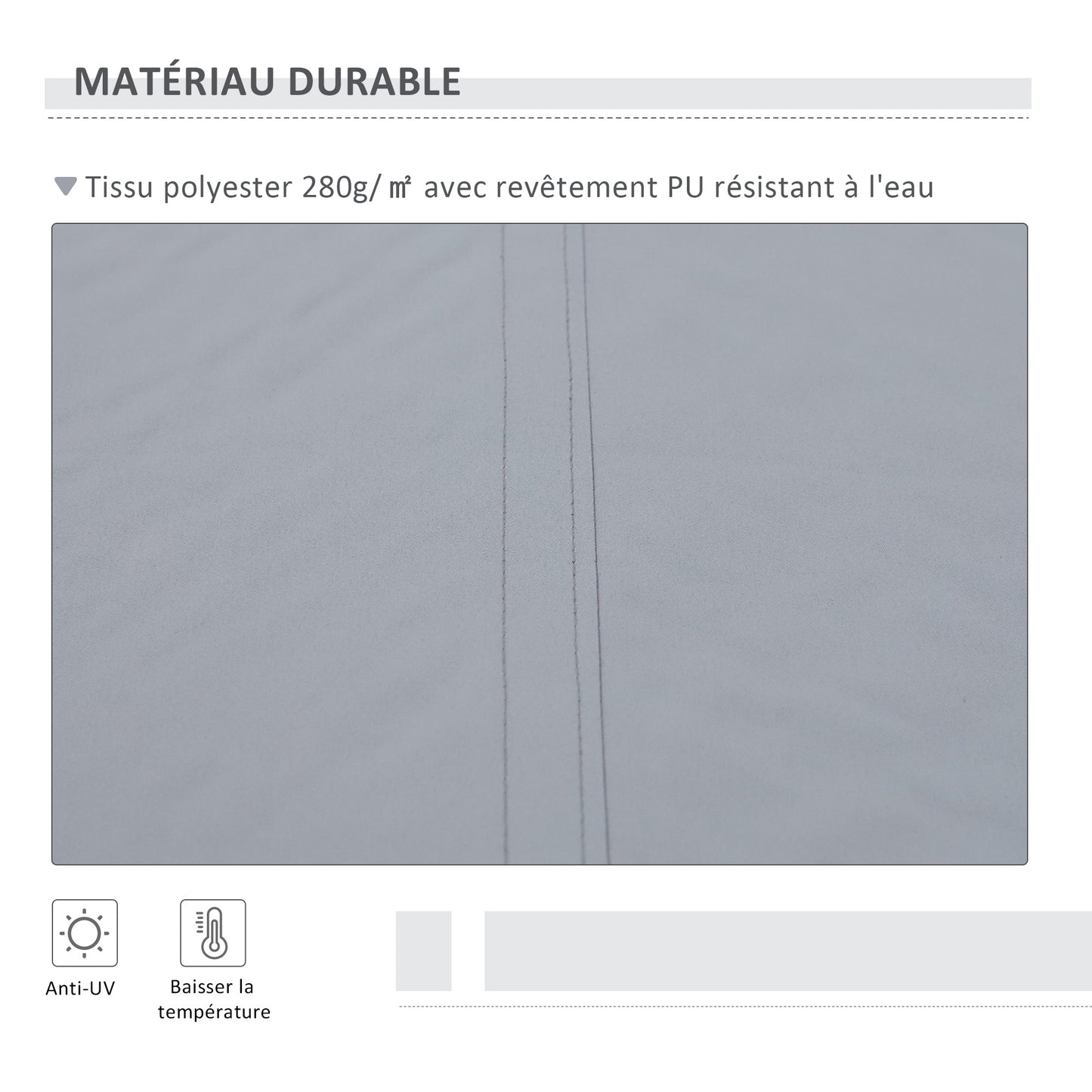 Uitvalscherm – Zonnescherm – Uitschuifbaar Scherm – Balkonluifel – Handbediend – Aluminium Frame – Polyester Doek 280 g/m² – 4x2,5 Meter – Grijs