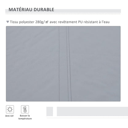 Uitvalscherm – Zonnescherm – Uitschuifbaar Scherm – Balkonluifel – Handbediend – Aluminium Frame – Polyester Doek 280 g/m² – 4x2,5 Meter – Grijs