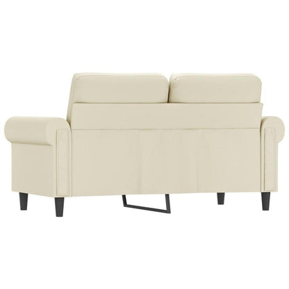2-Zits Bank – Loveseat – Tweezitsbank – Zitbank – 2-Persoons Bank – Creme Kleur – Synthetisch Leer – Compact 120 cm breed