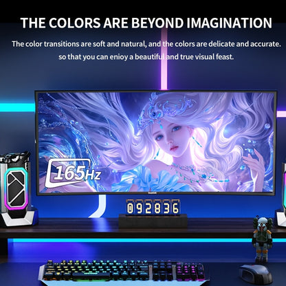 34 Inch Curved Monitor – Ultrawide Beeldscherm – Gaming Monitor – PC Monitor – Werk Monitor – UWQHD 3440x1440 – 165Hz Verversingssnelheid