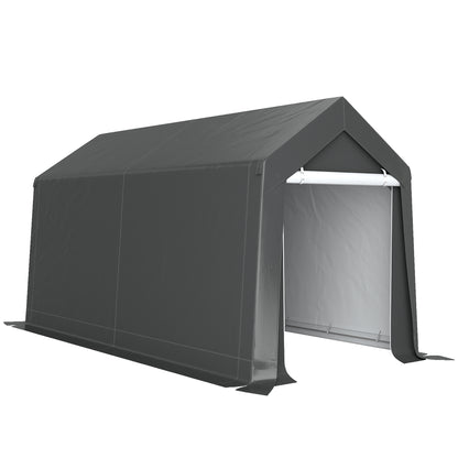 Weerbestendige Tuinkas – Kweektent – Plantenkas – Groeitent – Serre – Donkergrijs – Stevig Staalframe – UV- En Waterbestendige Hoes – Ventilatieraam – 210x360x235 cm