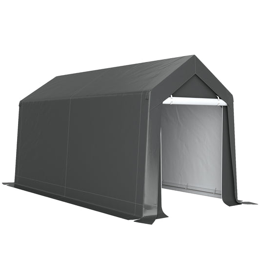 Weerbestendige Tuinkas – Kweektent – Plantenkas – Groeitent – Serre – Donkergrijs – Stevig Staalframe – UV- En Waterbestendige Hoes – Ventilatieraam – 210x360x235 cm