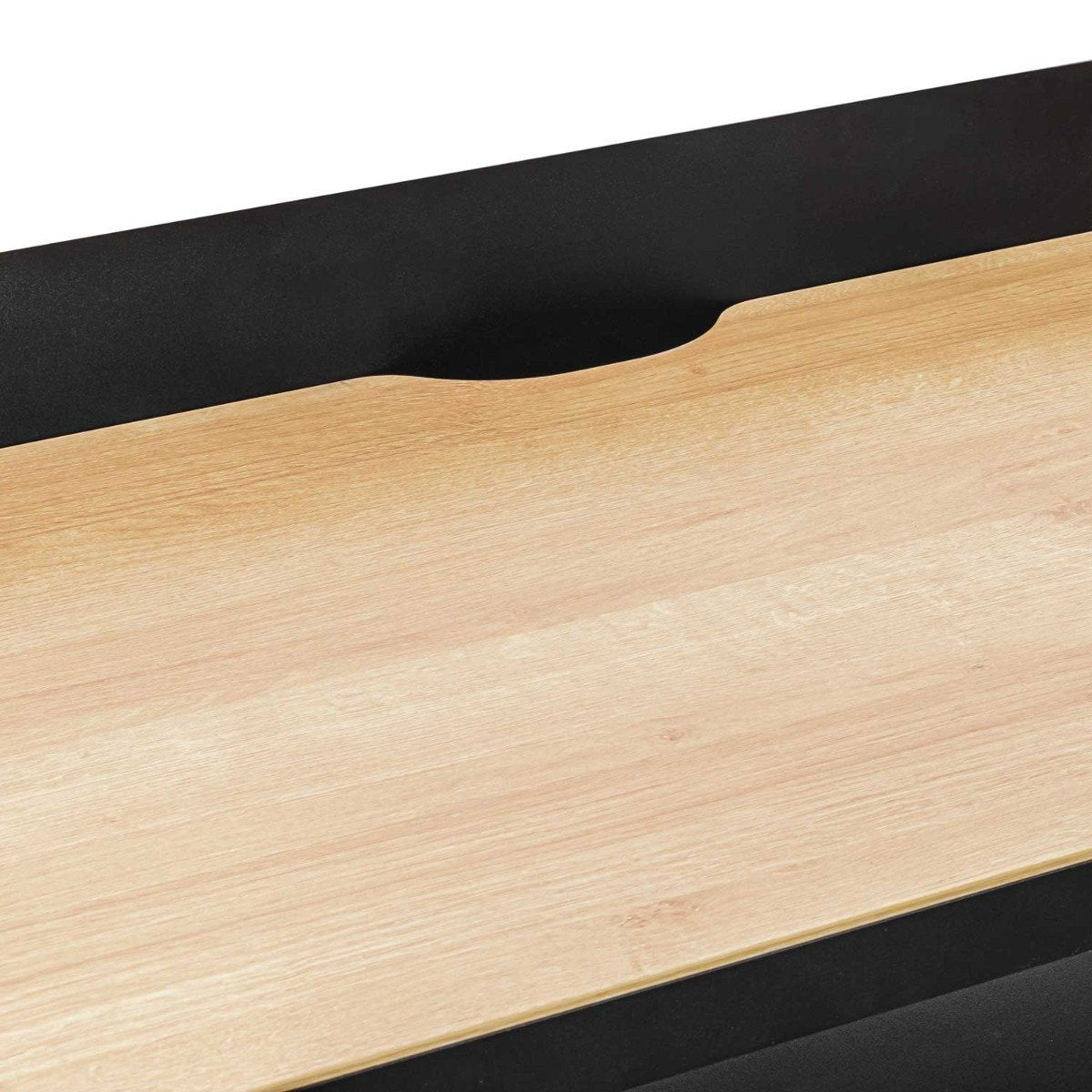 Bureau – Werktafel – Schrijftafel – Computertafel – Laptoptafel – 120x50 cm – Metaal Met Houten Blad – 2 Schuko Stopcontacten + 2 USB Poorten
