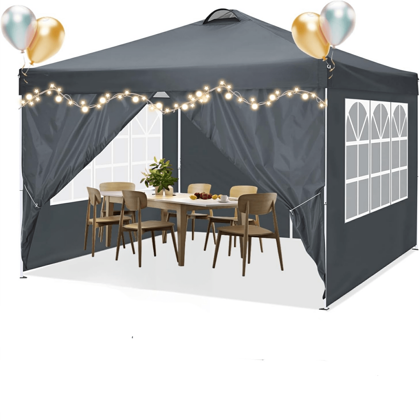 Partytent – Paviljoen – Easy-Up Tent – Vouwtent – Feesttent – 3x3 meter – Aluminium Frame – Verstelbare Hoogte
