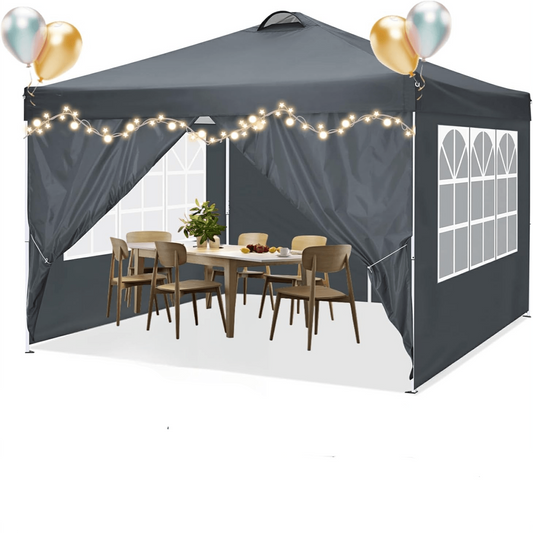Partytent – Paviljoen – Easy-Up Tent – Vouwtent – Feesttent – 3x3 meter – Aluminium Frame – Verstelbare Hoogte