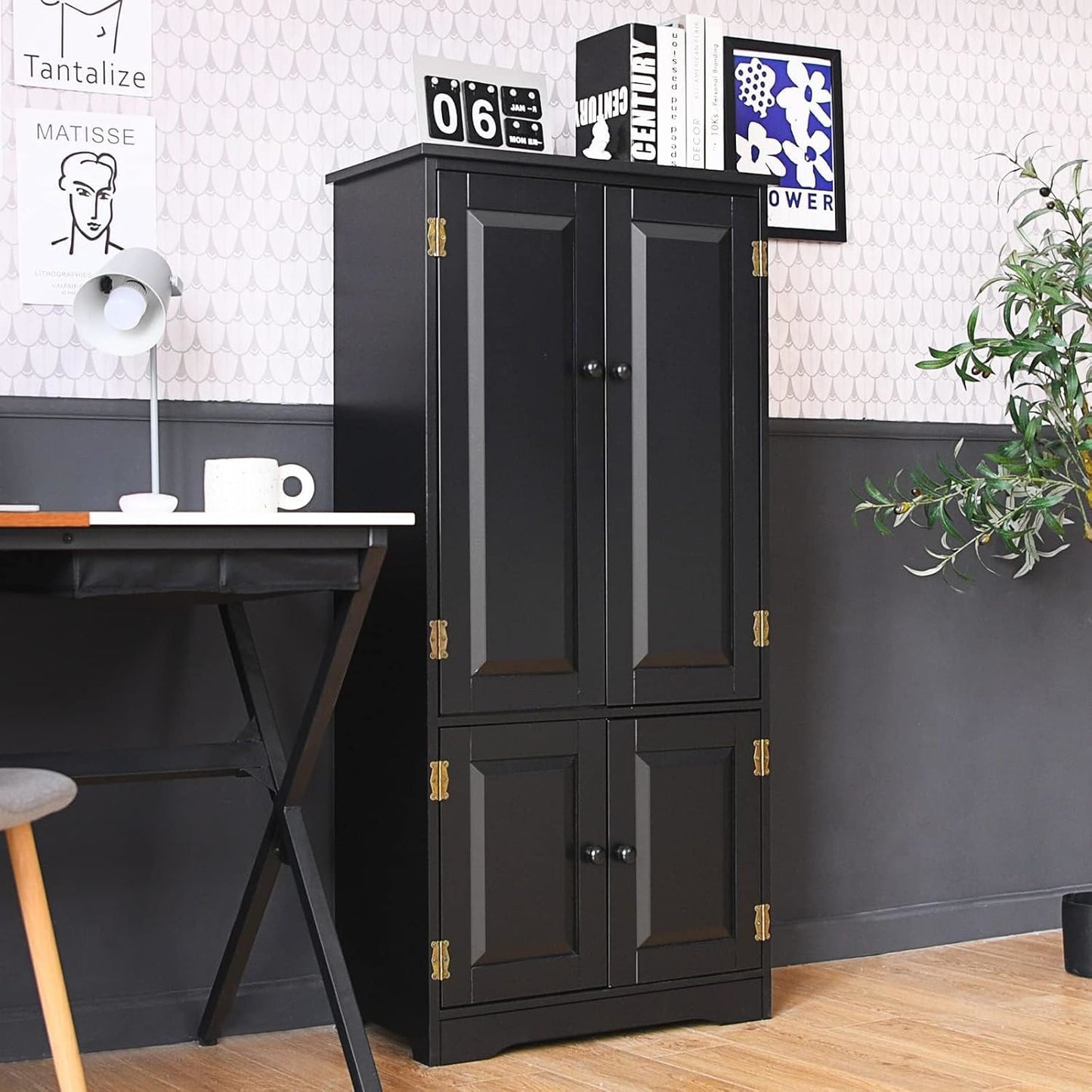 Bartafelset – Barset – Statafel – Barkrukken – Bistroset – Industrieel Design – Inclusief Wijnrek voor 6 Flessen