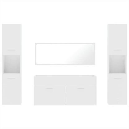 Badkamermeubel Set – Badkamerkast – Wastafelmeubel – Opbergmeubel – Toiletkast – Wit – Waterbestendig – Vochtbestendig