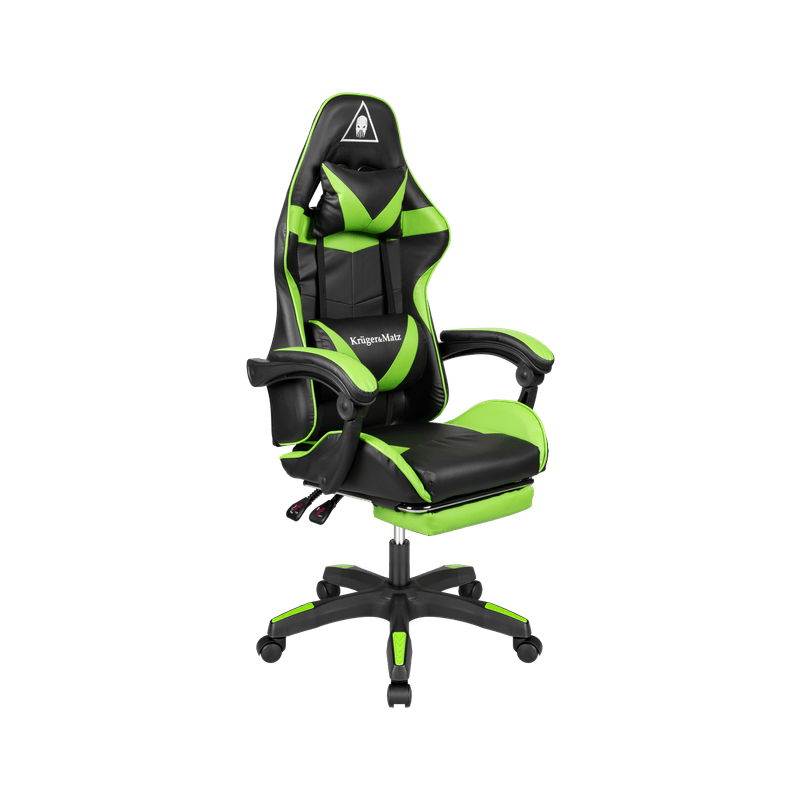 Gaming Stoel – Game Stoel – Bureaustoel – Draaistoel – Speelstoel – Verstelbare Rugleuning 145° – Eco-Leren Bekleding Met Massagefunctie - Zwart/Groen