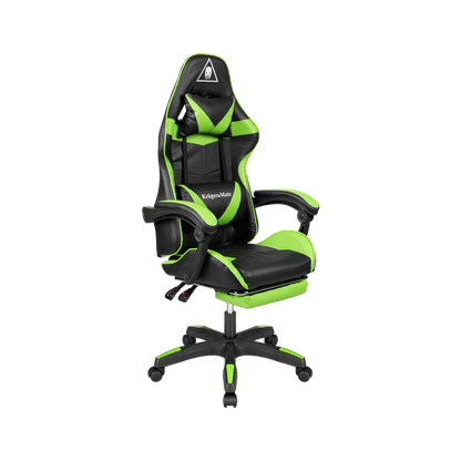 Gaming Stoel – Game Stoel – Bureaustoel – Draaistoel – Speelstoel – Verstelbare Rugleuning 145° – Eco-Leren Bekleding Met Massagefunctie - Zwart/Groen