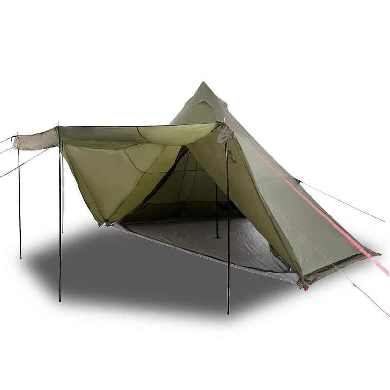 6-Person Tipi Tent High Quality Olive Green - Lightweight Easy Setup Camping Tent with Zippered Doors & Ventilation, Spacious Outdoor Shelter for Family Camping, Hiking, Picnics, Campers Accessories
