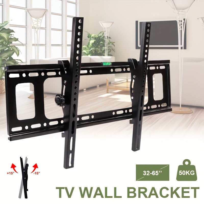 TV Beugel – Muurbeugel – Wandsteun – Ophangsysteem – TV Mount – Verstelbaar In Hoogte – Kantelbaar – Staal – Tot 50 kg – Geschikt Voor 32-75 Inch