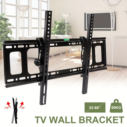 TV Beugel – Muurbeugel – Wandsteun – Ophangsysteem – TV Mount – Verstelbaar In Hoogte – Kantelbaar – Staal – Tot 50 kg – Geschikt Voor 32-75 Inch