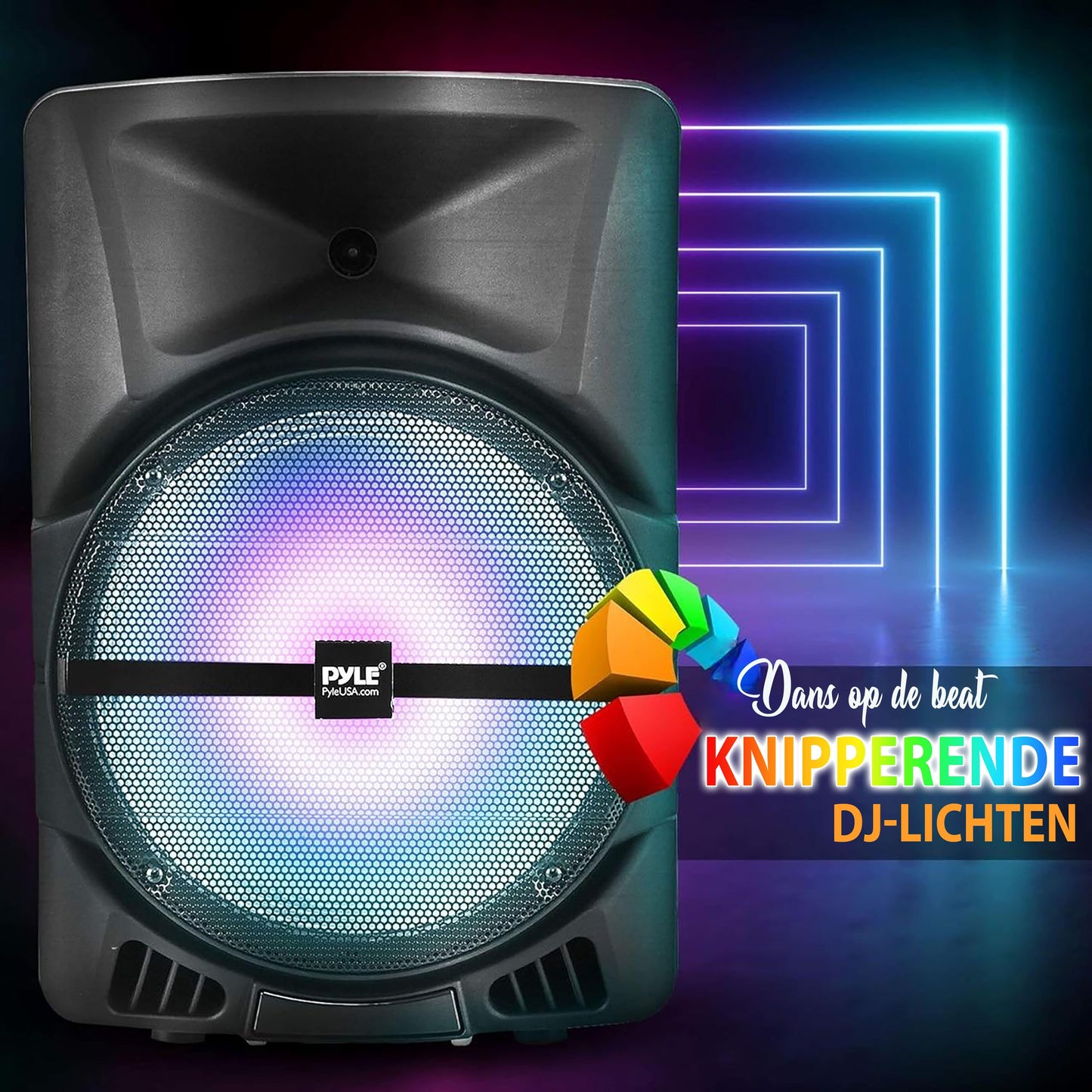 Bluetooth Speaker – Party Speaker – Draagbare Speaker – DJ Speaker – Portable Speaker Met Wieltjes – 800W Vermogen – LED Partyverlichting & FM Radio