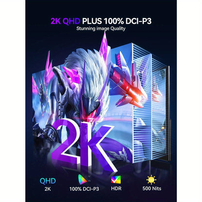 Gamingmonitor – Draagbare Monitor – Portable Scherm – USB-C Monitor – 2K Monitor – 18 Inch – 144Hz Verversing – 100% DCI-P3 Kleurenspraak