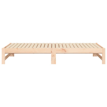 Slaapbank – Bedbank – Slaapmeubel – Logeerbed – Bedbank Wit – Massief Grenenhout – Ruimtebesparend – 205,5 x 198 x 30 cm