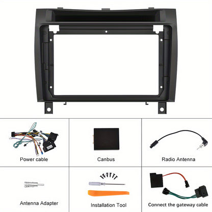 Autoradio Mercedes SLK – Inbouwradio – Navigatiesysteem – CarPlay Radio – Double Din Autoradio – Android 15 – 9 Inch IPS Touchscreen – Draadloze CarPlay & AHD Achteruitrijcamera