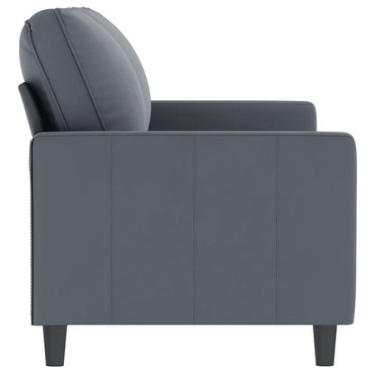 Bankstel – 2-Zitsbank – Slaapbank – Hoekbank – Zetel – Donkergrijs Velours – Compact 140 cm – Hardhouten Frame