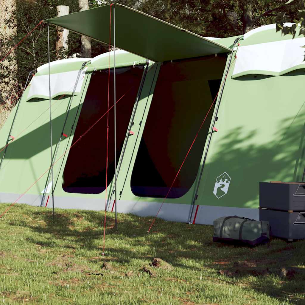 Familietent – Kampeertent – Tent Voor Vrienden – Gezinstent – Outdoor Tent – Waterdicht Polyester – Geschikt Voor 10 Personen – E-Port Stroomtoegang - Groen