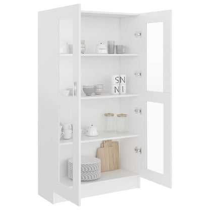 Modern -Standing Showcase Cabinet with Shutter Doors - Particleboard, Assembly, Spacious Display Suitable for & Office Decor - Wood Material (Standalone)